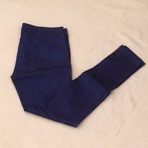 ROYAL BLUE METALLIC JEANS